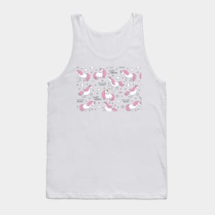 unicorn pattern pretty mask Tank Top